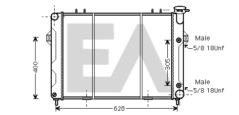 Radiator, engine cooling (31R33004)