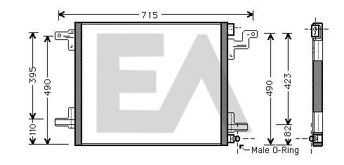 Condenser, air conditioning (30C50021)
