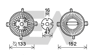 Fan Wheel, engine cooling (35C50D22)