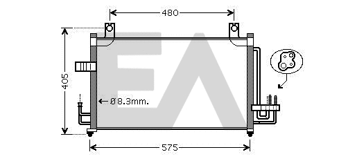Condenser, air conditioning (30C36019)