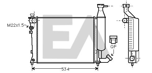 Radiator, engine cooling (31R10086)
