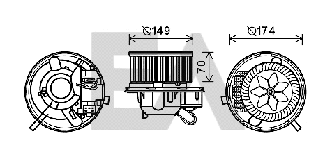 Electric Motor, interior blower (42A77002)