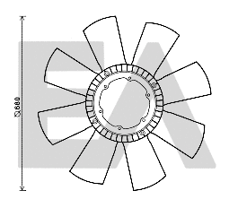 Fan Wheel, engine cooling (35C59A01)
