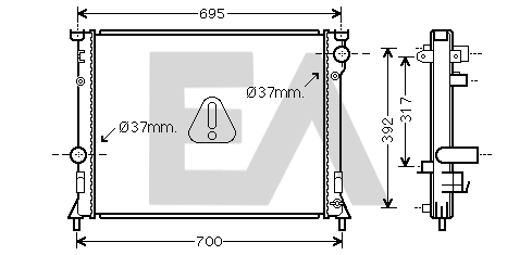 Radiator, engine cooling (31R12031)