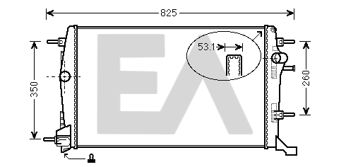 Radiator, engine cooling (31R60077)