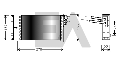 Heat Exchanger, interior heating (45C02005)