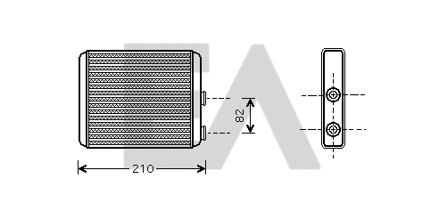 Heat Exchanger, interior heating (45C54034)