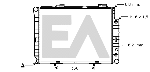 Radiator, engine cooling (31R50137)