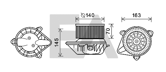 Electric Motor, interior blower (42A55005)