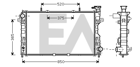 Radiator, engine cooling (31R12030)