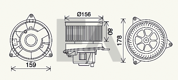 Electric Motor, interior blower (42A22021)