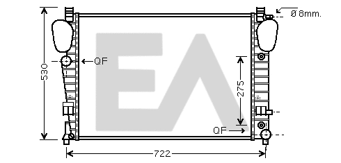 Radiator, engine cooling (31R50166)