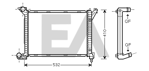 Radiator, engine cooling (31R07130)