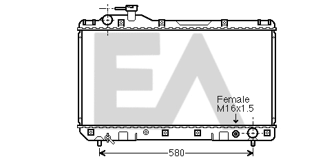 Radiator, engine cooling (31R71104)