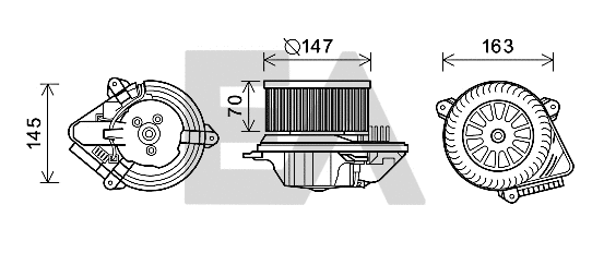 Electric Motor, interior blower (42A10005)