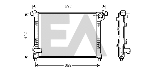 Radiator, engine cooling (31R07145)