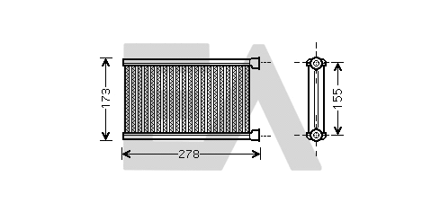 Heat Exchanger, interior heating (45C07010)