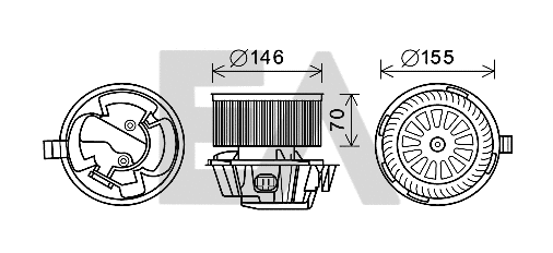 Electric Motor, interior blower (42A18002)