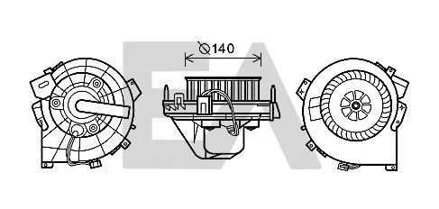Electric Motor, interior blower (42A54001)