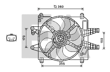 Fan, engine cooling (33V25070)