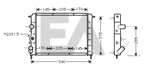 Radiator, engine cooling (31R60056)