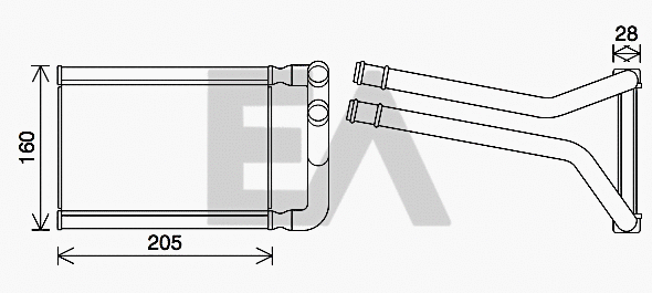 Heat Exchanger, interior heating (45C36034)