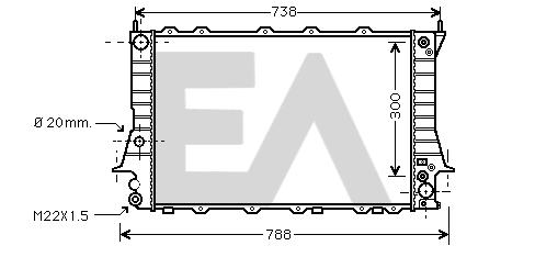 Radiator, engine cooling (31R02077)