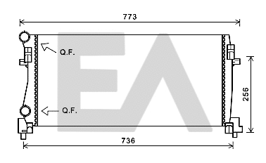 Radiator, engine cooling (31R77128)