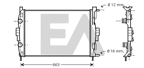 Radiator, engine cooling (31R60065)