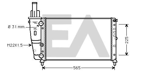 Radiator, engine cooling (31R25085)
