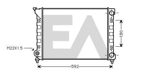 Radiator, engine cooling (31R77029)