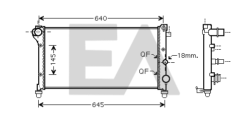 Radiator, engine cooling (31R25119)