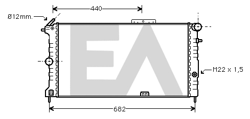 Radiator, engine cooling (31R54162)