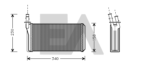 Heat Exchanger, interior heating (45C40003)