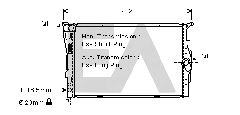 Radiator, engine cooling (31R07138)