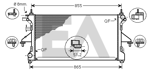 Radiator, engine cooling (31R25065)