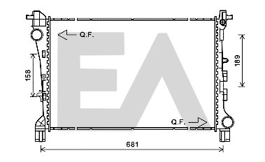 Radiator, engine cooling (31R25068)