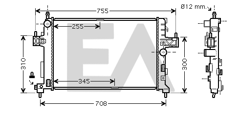 Radiator, engine cooling (31R54203)
