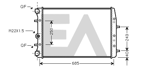 Radiator, engine cooling (31R61010)