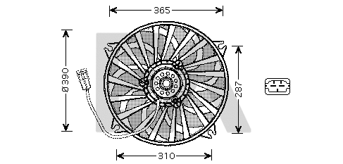 Fan, engine cooling (33V55014)