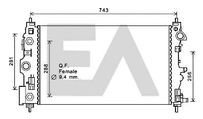 Radiator, engine cooling (31R14007)