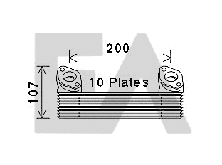 Oil Cooler, engine oil (37G47004)