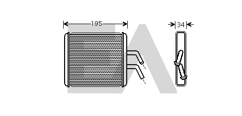 Heat Exchanger, interior heating (45C36006)