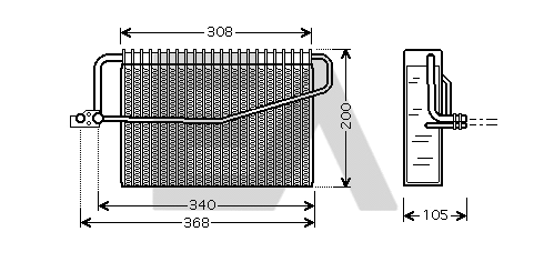 Evaporator, air conditioning (43B50012)