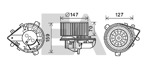 Electric Motor, interior blower (42A55018)