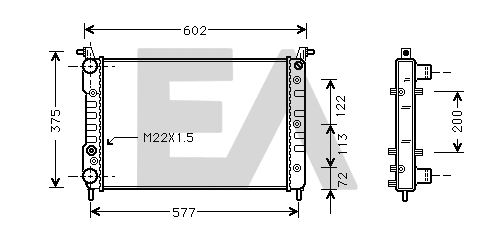 Radiator, engine cooling (31R25043)