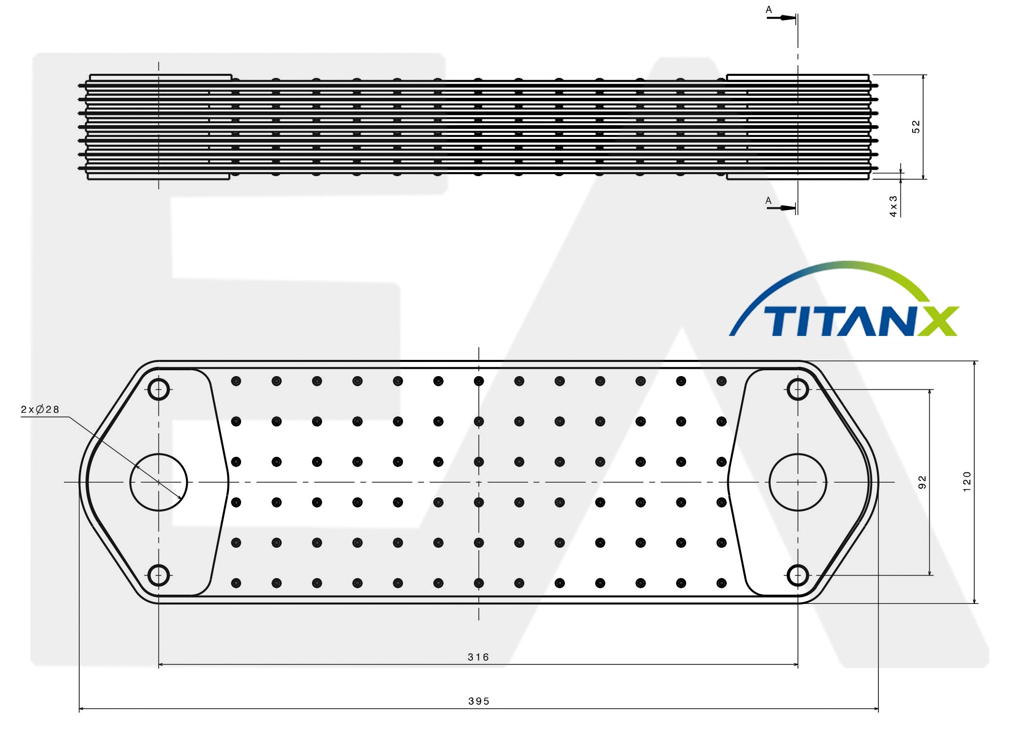 Oil Cooler, engine oil (37G63003T)
