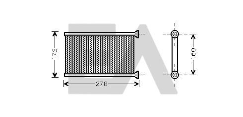 Heat Exchanger, interior heating (45C07020)