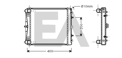 Radiator, engine cooling (31R58008)