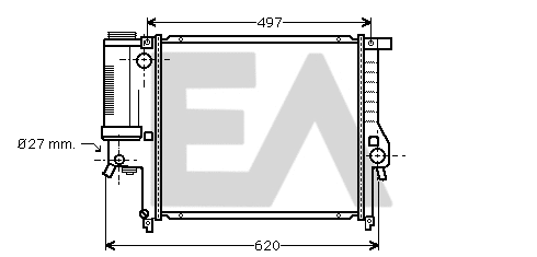 Radiator, engine cooling (31R07065)